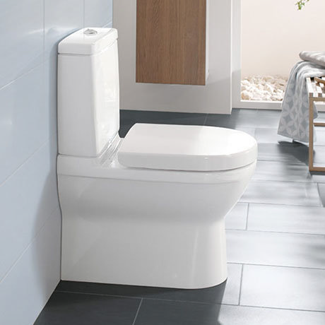 Villeroy and Boch O.novo BTW Close Coupled Toilet (Bottom Entry Water Inlet) + Soft Close Seat