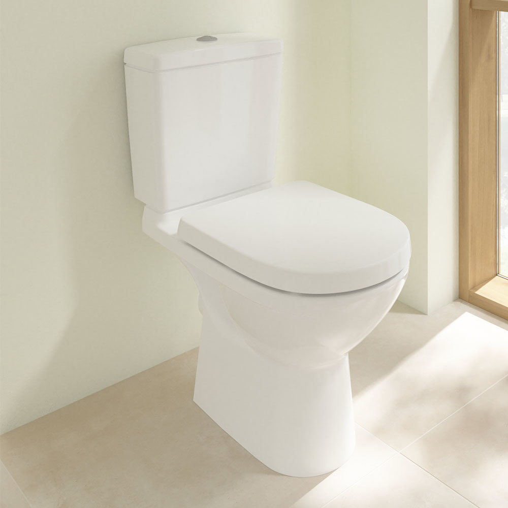Villeroy and Boch O.novo Close Coupled Toilet (Bottom Entry Water Inlet