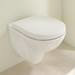 Villeroy and Boch O.novo Compact Wall Hung Toilet + Soft Close Seat profile small image view 3 