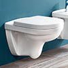 Villeroy and Boch O.novo Compact Wall Hung Toilet + Soft Close Seat profile small image view 1 