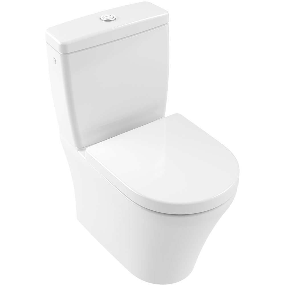 Villeroy and Boch O.novo Rimless BTW Close Coupled Toilet (Bottom Entry