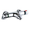 Nuie Deck Mounted Thermostatic Bath/Shower Mixer Valve - Bottom Outlet - Chrome profile small image view 1 