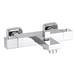Nuie Wall Mounted Square Thermostatic Bath/Shower Mixer Valve w. Rectangular Slide Rail Kit profile small image view 4 