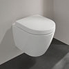 Villeroy and Boch Subway 2.0 DirectFlush Compact Rimless Wall Hung Toilet + Soft Close Seat profile small image view 1 