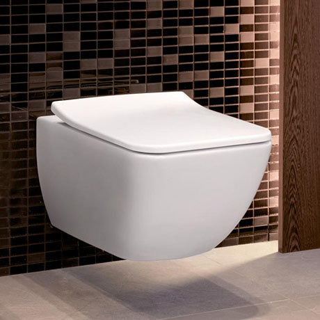 Villeroy and Boch Venticello DirectFlush Rimless Wall Hung Toilet + Soft Close Seat
