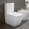 Villeroy and Boch Venticello DirectFlush Rimless BTW Close Coupled Toilet (Bottom Entry Water Inlet) + Soft Close Seat profile small image view 1 