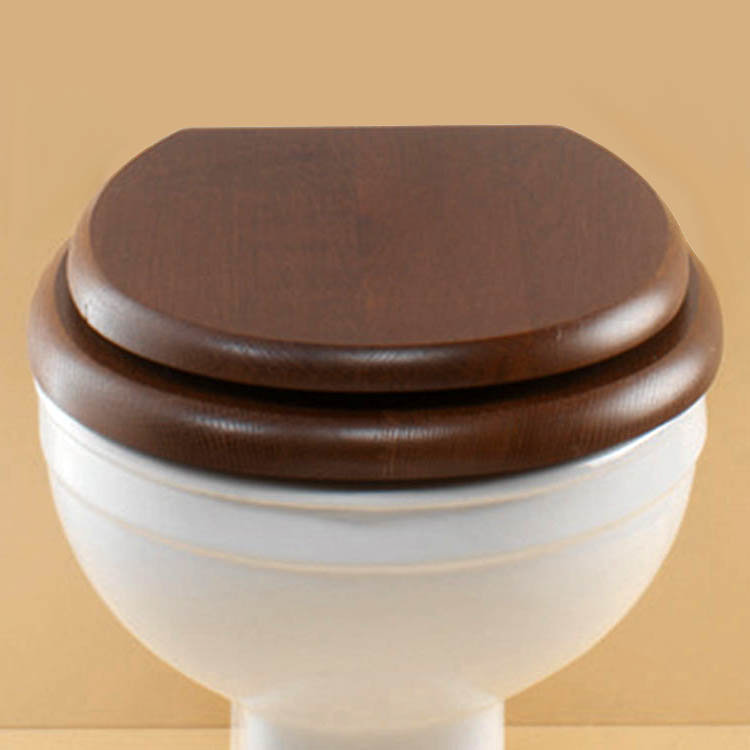 brown toilet seat