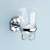 Silverdale Luxury Victorian Tumbler Holder & Crystal Glass Tumbler - Chrome profile small image view 1 