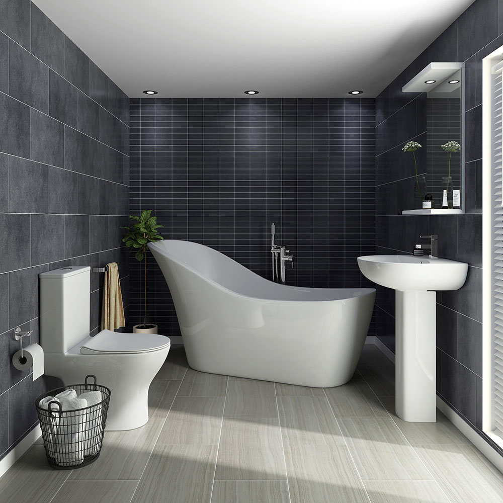 Vegas Modern Freestanding Bath Suite at Victorian Plumbing UK