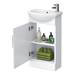 Venice Gloss White Vanity Unit Cloakroom Suite w. Chrome Handle profile small image view 2 