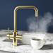 Bower 3-in-1 Instant Boiling Water Tap - Brushed Brass with Boiler & Filter profile small image view 2 