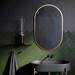Arezzo Brushed Brass 500 x 800mm Capsule Mirror profile small image view 2 