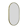 Arezzo Brushed Brass 500 x 800mm Capsule Mirror profile small image view 1 