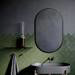 Arezzo Matt Black 500 x 800mm Capsule Mirror profile small image view 2 