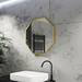 Arezzo Brushed Brass 600mm Octagon Mirror profile small image view 3 
