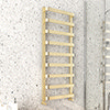 Venice Brushed Brass Designer Heated Towel Rail (500 x 1200mm) profile small image view 1 
