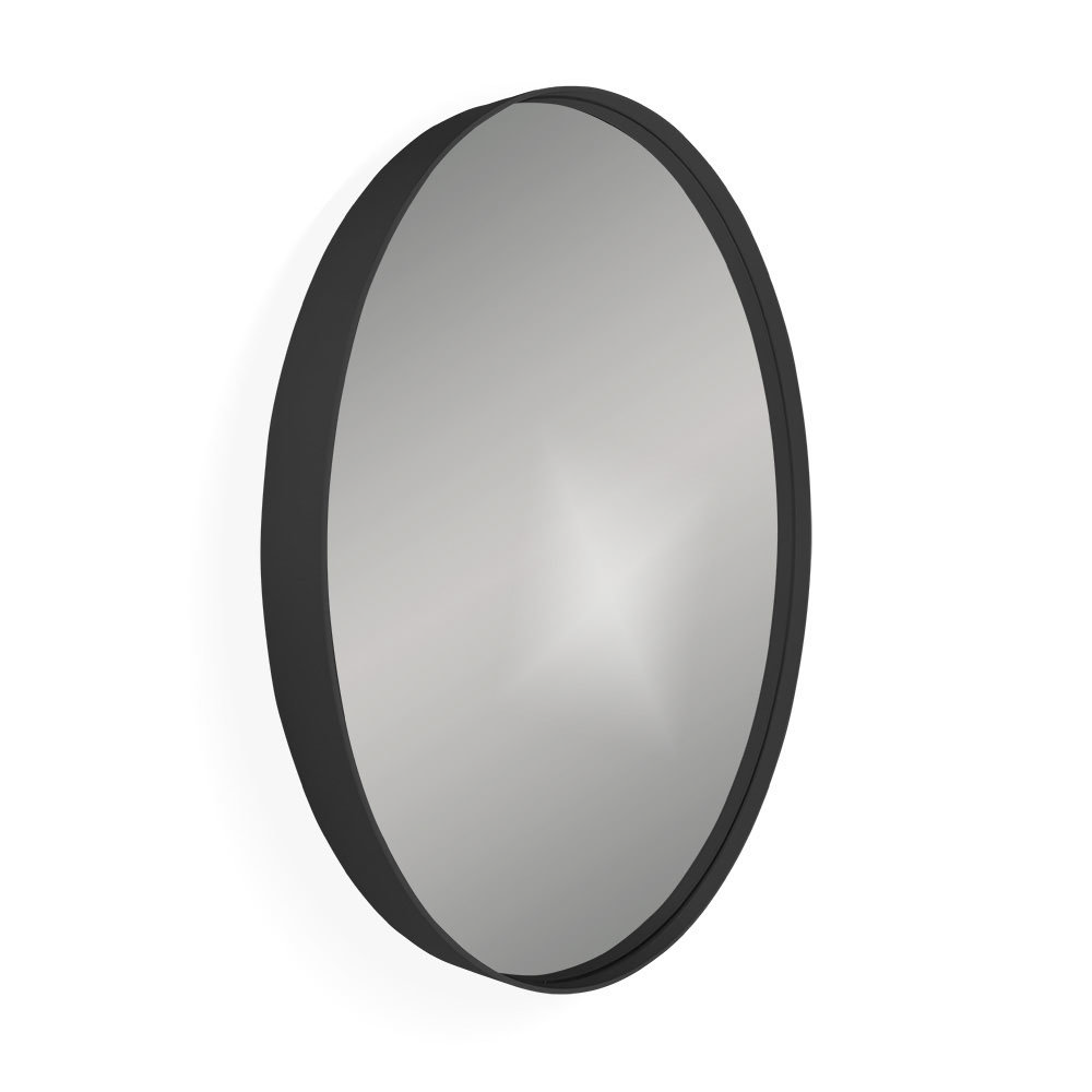 Venice Black Frame 600mm Round Mirror