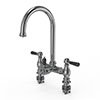 Bower 3-in-1 Instant Boiling Water Tap - Black Levers Traditional Bridge Chrome with Boiler & Filter profile small image view 1 