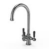 Bower 3-in-1 Instant Boiling Water Tap - Black Lever Traditional Cruciform Chrome with Boiler & Filter profile small image view 1 
