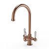Bower 3-in-1 Instant Boiling Water Tap - Traditional Cruciform Brushed Copper with Boiler & Filter profile small image view 1 