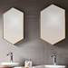 Venice Brushed Brass 500 x 750mm Hexagonal Mirror profile small image view 3 