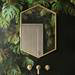 Venice Brushed Brass 500 x 750mm Hexagonal Mirror profile small image view 4 