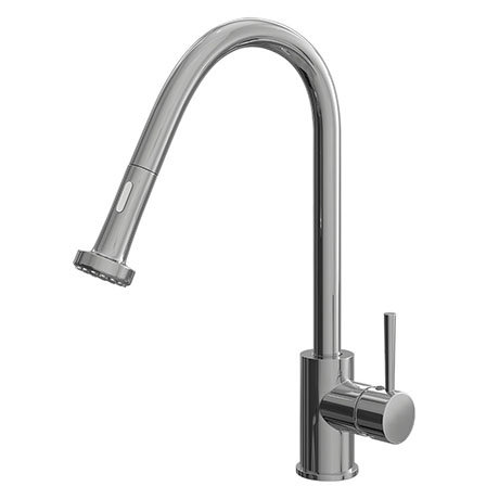 Venice Modern Kitchen Mixer Tap with Pull Out Spray & Swivel Spout - Chrome