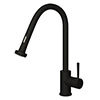 Venice Modern Kitchen Mixer Tap with Pull Out Spray & Swivel Spout - Matt Black profile small image view 1 