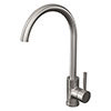 Venice Modern Kitchen Mixer Tap with Swivel Spout - Brushed Stainless Steel profile small image view 1 