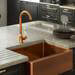 Venice Traditional Kitchen Mixer Tap with Swivel Spout - Brushed Copper profile small image view 3 