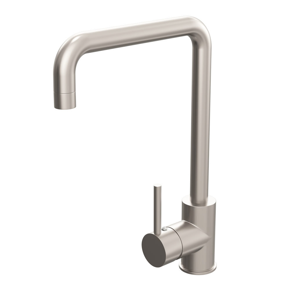 Venice Modern Brushed Nickel Kitchen Mixer Tap with Swivel Spout
