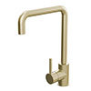 Venice Modern Brushed Brass Kitchen Mixer Tap with Swivel Spout profile small image view 1 