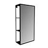 Venice Black 300 x 600mm Mirror with Open Shelves profile small image view 1 