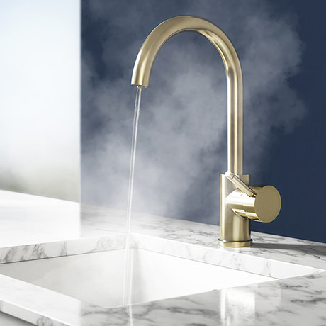 Bower 3-in-1 Instant Boiling Water Tap - Single Lever Brushed Brass with Boiler & Filter