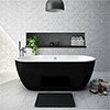 Verona Black Freestanding Modern Bath profile small image view 1 