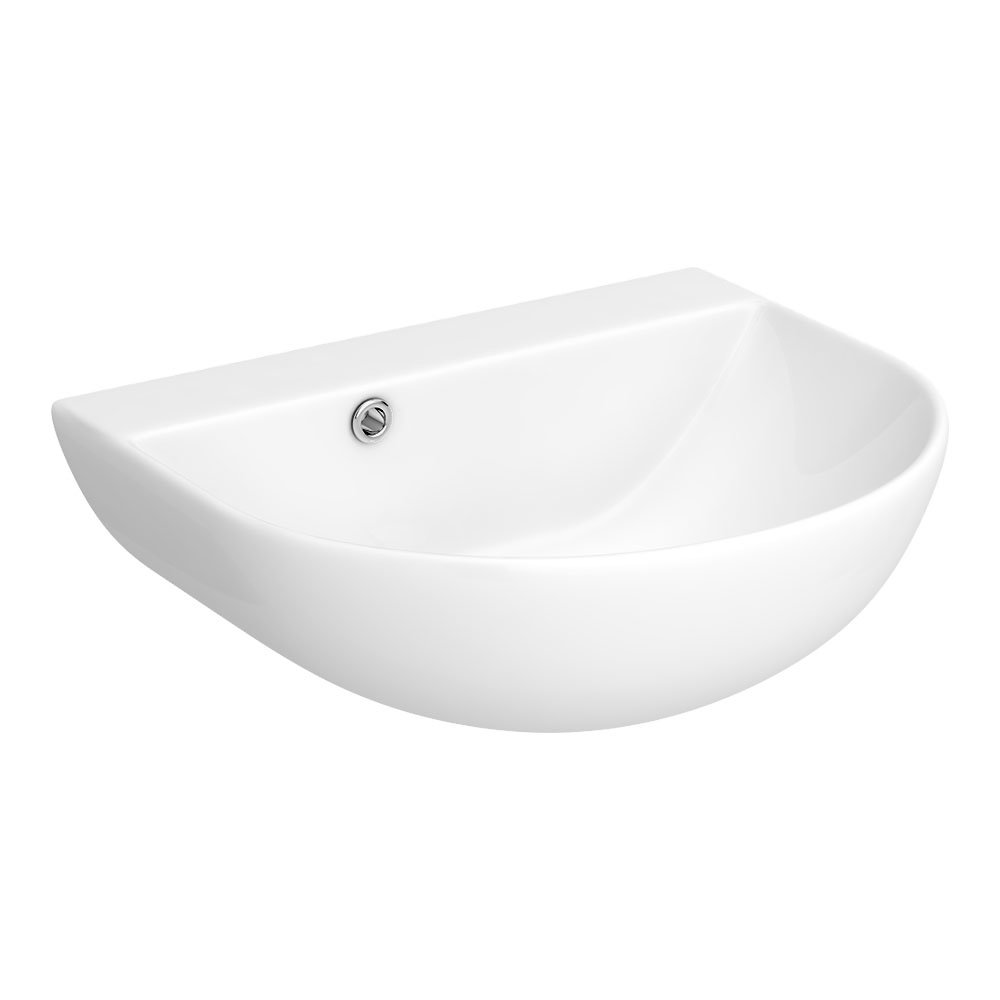 Harmonia 440 x 365mm 0TH Curved Wall Hung Basin Victorian Plumbing UK