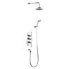 Burlington Severn Thermostatic Concealed Two Outlet Shower Valve, Hose & Handset with Fixed Head profile small image view 1 