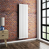 Urban Vertical Radiator - White - Double Panel (1600mm High) profile small image view 1 