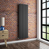 Urban Vertical Radiator - Anthracite - Double Panel (1600mm High) profile small image view 1 