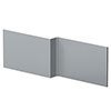 Venice Abstract / Urban Satin Grey L-Shaped Front Bath Panel - 1700mm profile small image view 1 