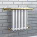Bromley Vintage Gold Traditional Wall Hung Towel Rail Radiator (742 x 492mm) profile small image view 2 