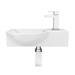 Valencia Wall Hung Basin (400mm Wide - Gloss White) profile small image view 4 