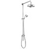 Trafalgar Traditional Rigid Riser with 190mm Shower Head, Handshower and Diverter profile small image view 1 