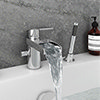 Zen Mono Bath Shower Mixer Tap with Shower Kit profile small image view 1 