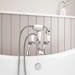 Lancaster Traditional Bath Shower Mixer Tap + Shower Kit profile small image view 3 