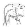 Lancaster Traditional Bath Shower Mixer Tap + Shower Kit Small Image