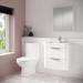 Vienna Short Projection Cloakroom Toilet with Seat profile small image view 2 