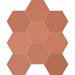 Vista Terracotta Hexagon Porcelain Wall + Floor Tiles - (Pack of 27) - 215 x 250mm  Feature Small Im