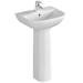 VitrA - S20 Model 4 Piece Suite - Closed Back CC Toilet & 60cm Basin - 1 or 2 Tap Holes profile small image view 4 