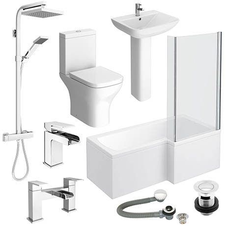Venice L-Shaped 1700 Complete Bathroom Package
